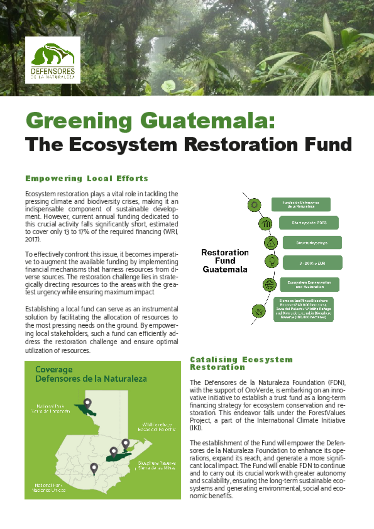 Greening Guatemala: The Ecosystem Restoration Fund