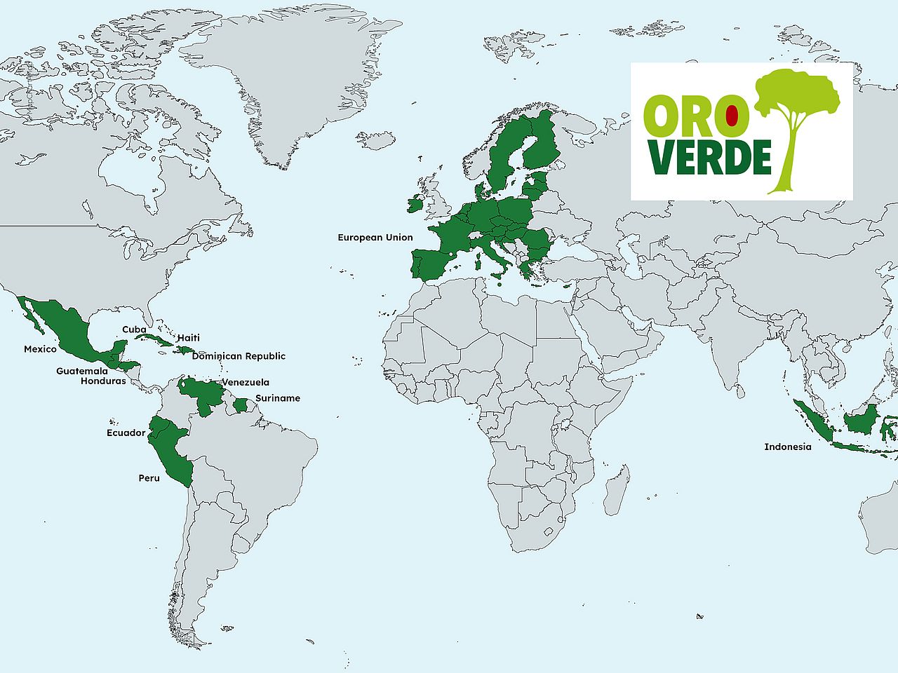 Countries map ©crated with mapchart.net