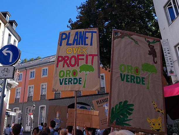 OroVerde stands up for forest protection at a Friday's for Future Demonstration 2023 ©H. Dudai