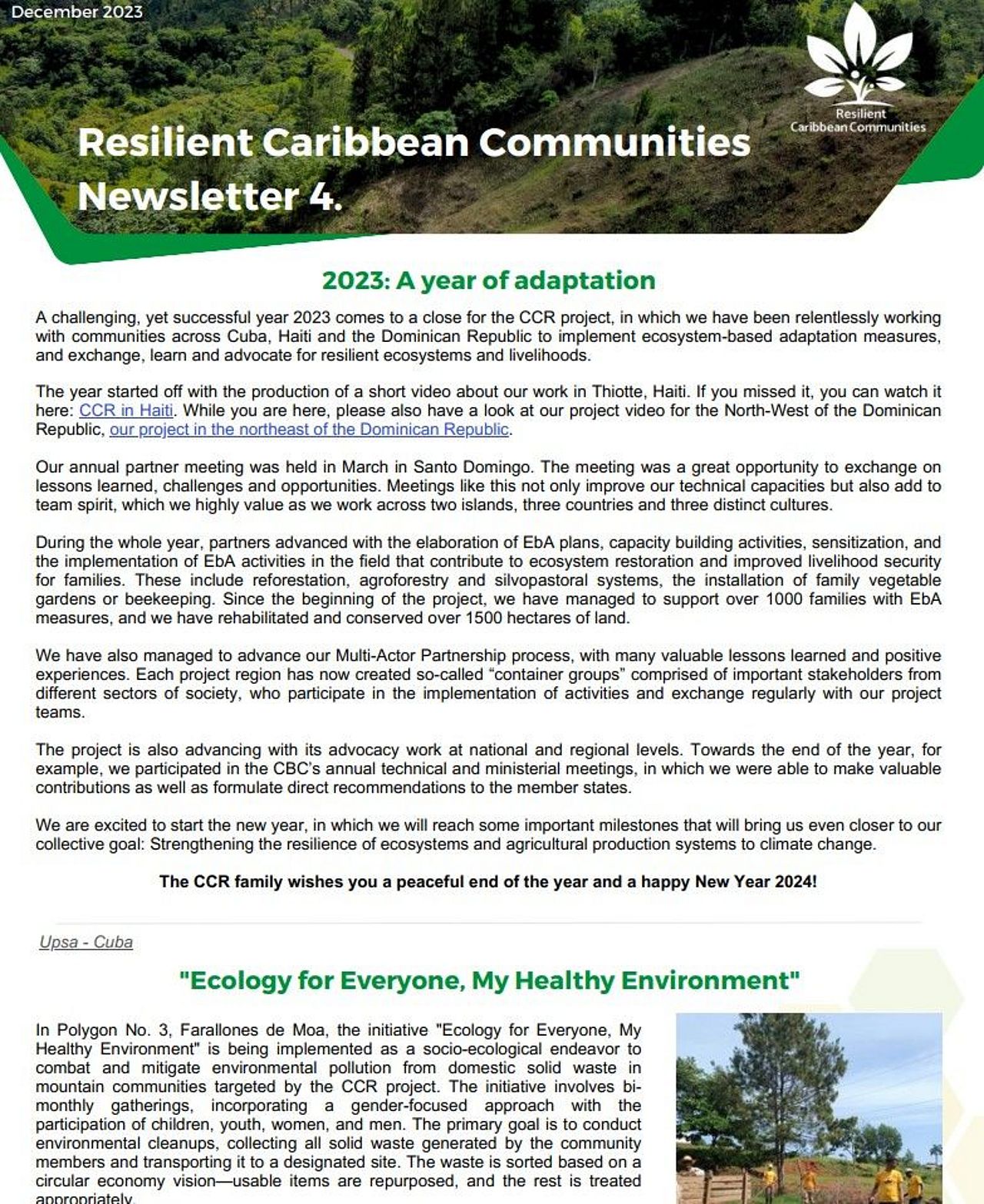 Resilient Caribbean Communities | Newsletter No. 4